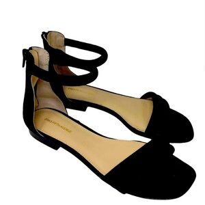 Saks Fifth Avenue Black Suede Celine Sandal 9.5M